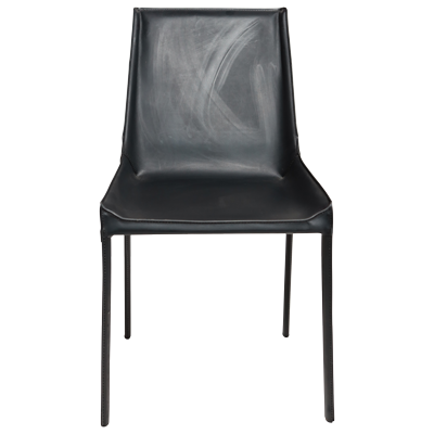BLACK PU DINNING CHAIR view 2