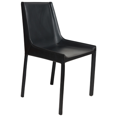 BLACK PU DINNING CHAIR