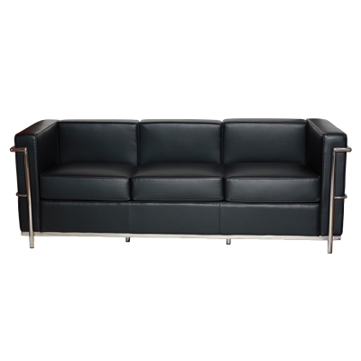 BLACK REXENE 3 + 2 + 1 SOFA WITH S/S SOFA