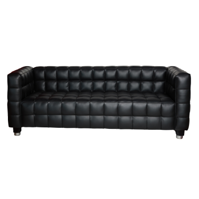 BLACK REXENE BUBBLE SOFA WOODEN LEGS