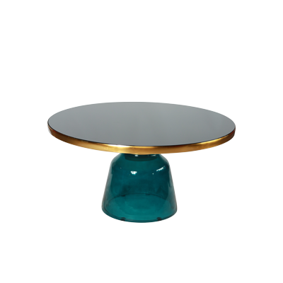 COFFEE TABLE GOLDLINE / BLUE GLASS