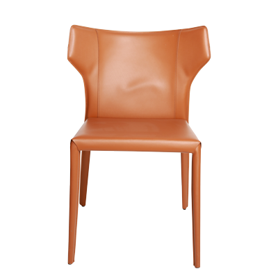 COGNAC COLOR PU DINNING CHAIR view 2