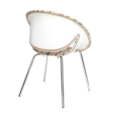 COLOR PATTERN LEISURE CHAIR WITH CHROME PLATED LEG (62*54*43H*80H) view 3