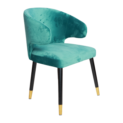 DINNING CHAIR GREEN VELEBVT FABRIC