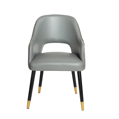 DINNING CHAIR GREY PU FABRIC view 2