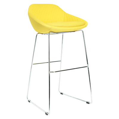 Fabric cover, high density foam, chrome base. ( 510*500*990 ) AR-SYS-CH-10