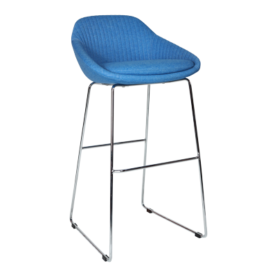 Fabric cover, high density foam, chrome base. ( 510*500*990 ) AR-SYS-CH-10