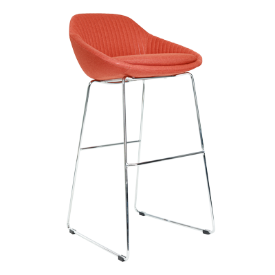 Fabric cover, high density foam, chrome base. ( 510*500*990 ) AR-SYS-CH-10