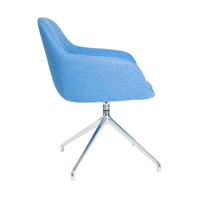Fabric cover, high density foam, chrome base. ( 570*620*825 ) view 2