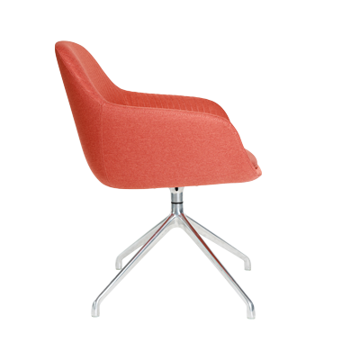 Fabric cover, high density foam, chrome base. ( 570*620*825 ) view 2