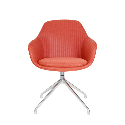 Fabric cover, high density foam, chrome base. ( 570*620*825 )