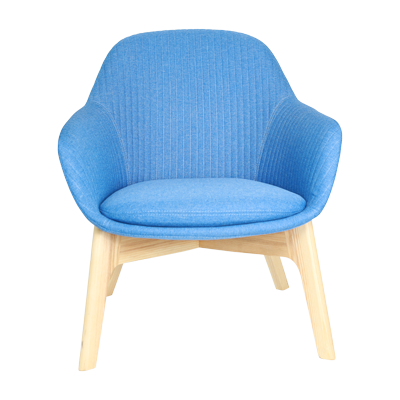 Fabric cover, high density foam, wooden base. ( 740*730*825 )