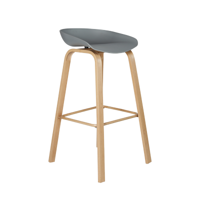 GERY TOP BAR STOOL WITH LAMINATED METAL LEGS (8319)