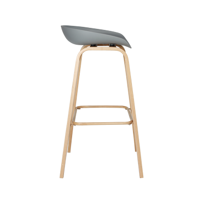 GERY TOP BAR STOOL WITH LAMINATED METAL LEGS (8319) view 2