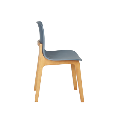 GREY PLASTIC WITH WOODEN LEGS view 3