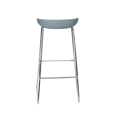 GREY TOP BAR STOOL WITH CHROME PLATED LEGS (8319) view 3