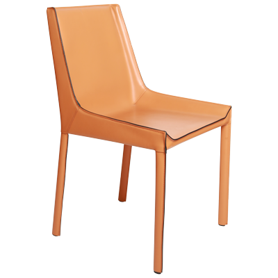 ORANGE PU DINNING CHAIR