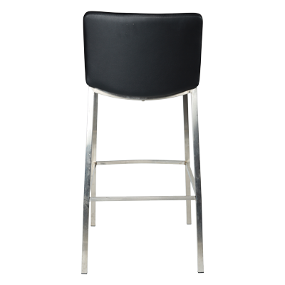 PU BLACK BARSTOOL S/S LEGS view 3