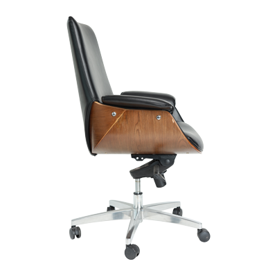 PU Black Director Low Back Chair view 4