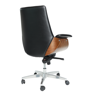 PU Black Director Low Back Chair view 3