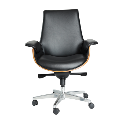 PU Black Director Low Back Chair view 2