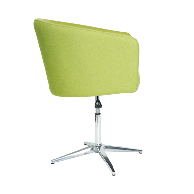 SINGLE ROTATING CHAIR WITH CUSHION GREEN / GAS LIFT S/S LEGS ( C052 ) view 3