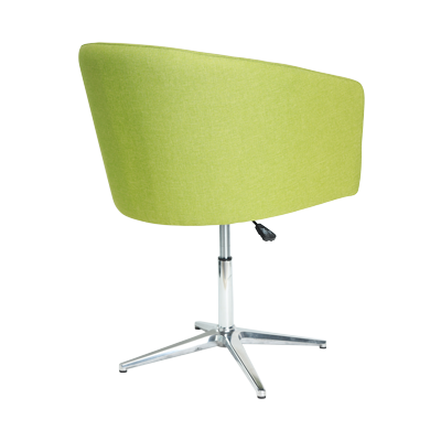 SINGLE ROTATING CHAIR WITH CUSHION GREEN / GAS LIFT S/S LEGS ( C052 ) view 2