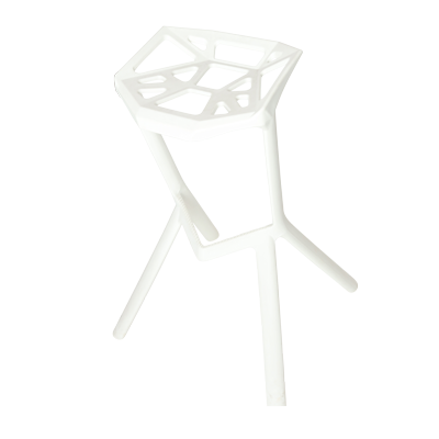 WHITE PLASTIC BARSTOOL