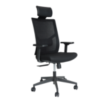 High back mesh cover, adjustable headrest & lumber support