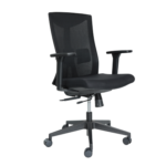 Mid Back Fabric Mesh PA BLACK Nylon back