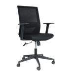 Low back mesh cover, PP and fiberglass back, PP fixed armrest