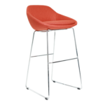 Fabric cover, high density foam, chrome base. ( 510*500*990 ) AR-SYS-CH-10