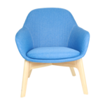 Fabric cover, high density foam, wooden base. ( 740*730*825 )