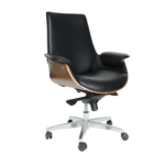 PU Black Director Low Back Chair