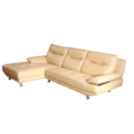 L SHAPE PU SOFA / CHROME PLATED LEGS