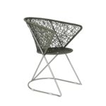 SEMI OUTDOOR SINGLE CHAIR S/S COATED LEGS