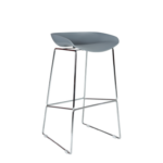 GREY TOP BAR STOOL WITH CHROME PLATED LEGS (8319)