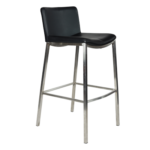 PU BLACK BARSTOOL S/S LEGS