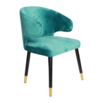 DINNING CHAIR GREEN VELEBVT FABRIC