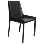 BLACK PU DINNING CHAIR