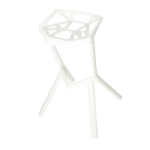 WHITE PLASTIC BARSTOOL