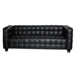 BLACK REXENE BUBBLE SOFA WOODEN LEGS